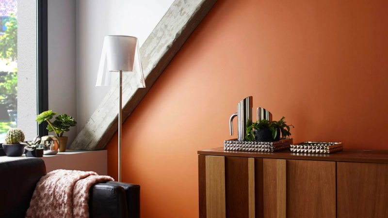orange intense couleur unie